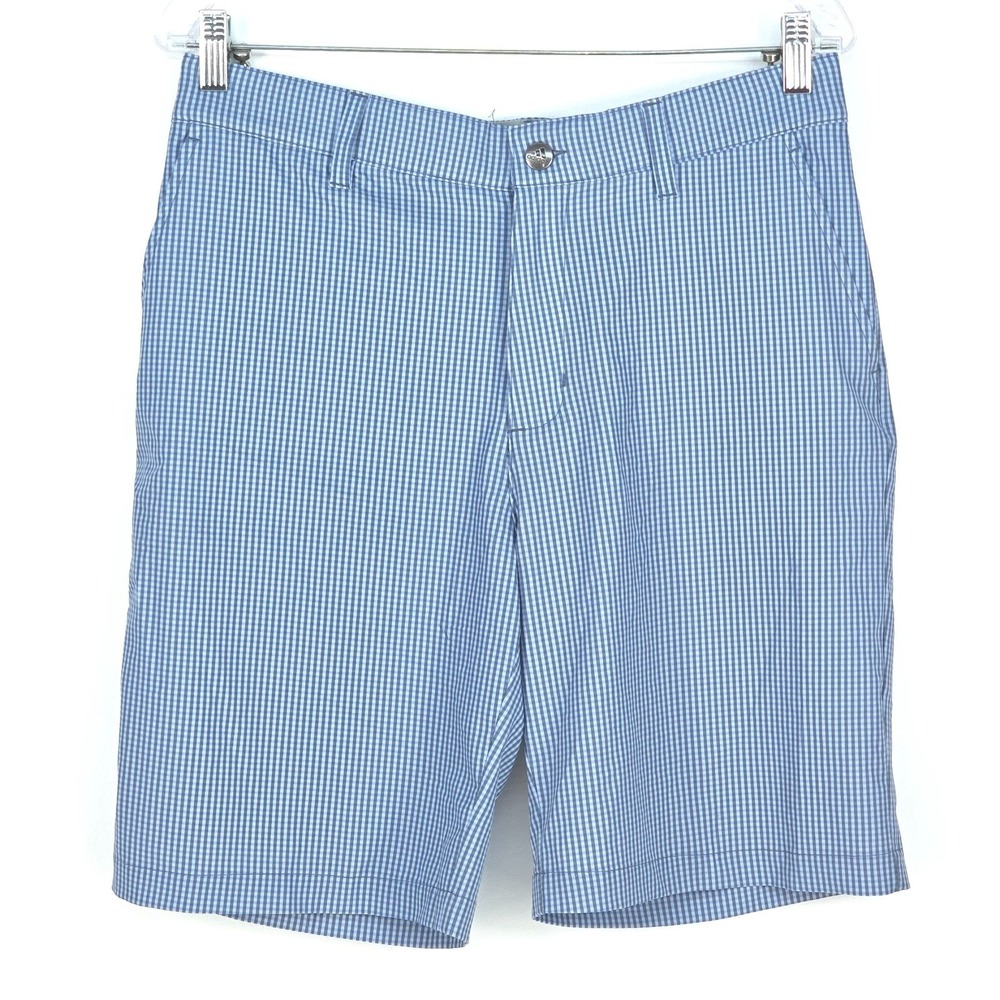 Adidas Ultimate 365 Golf Shorts Men 32 Gingham Check Stretch Performance Classic